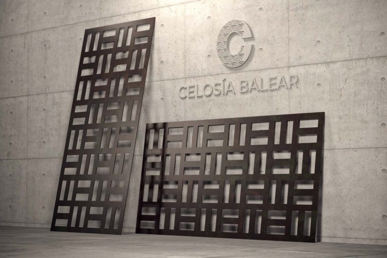 diseño cubista de celosía para interior y exterior