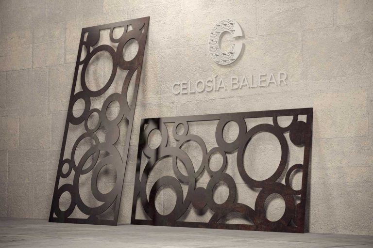 Celosía metálica de la colección círculos