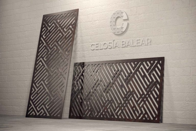 Placa de celosía metálica de la colección líneas