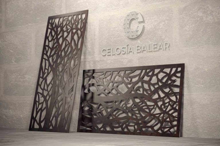 Formas orgánicas de árbol cortadas para celosía interior y exterior