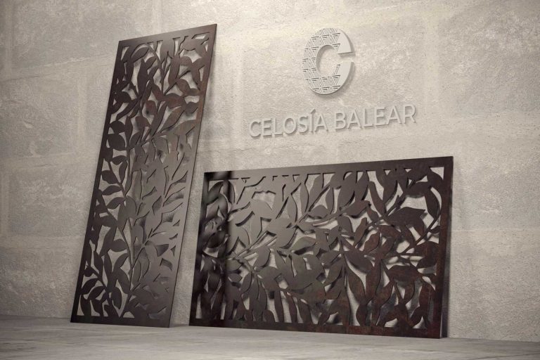 Celosía metálica de la colección natural