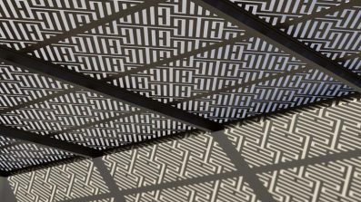 Pérgola biodinámica de la colección de líneas