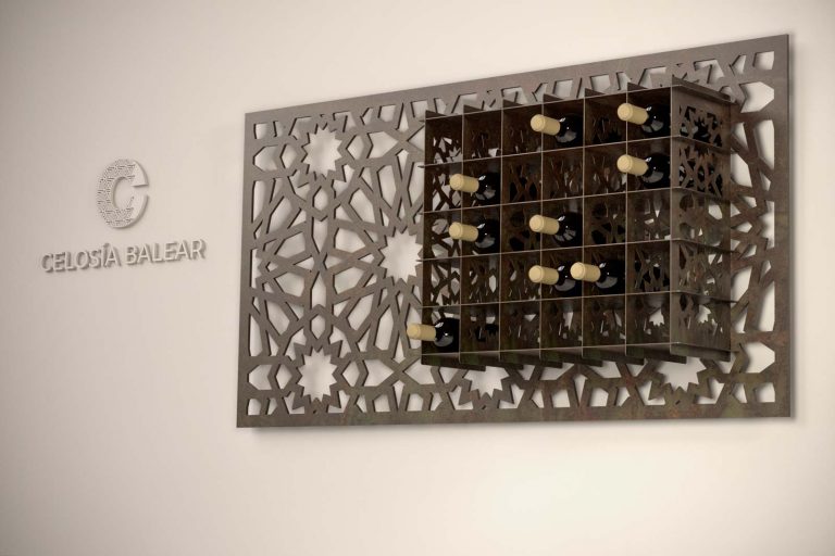 botellero metálico para 30 botellas